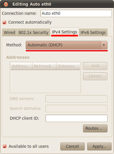 Automatic DHCP